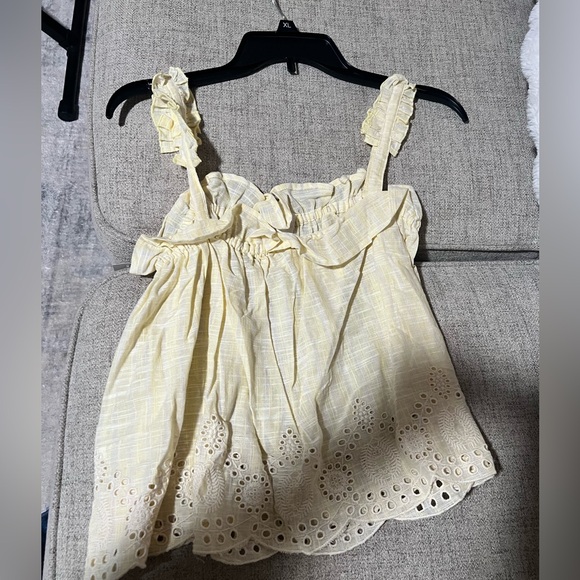 NWT Justice yellow plus size girls smock Tank Top - Picture 4 of 5